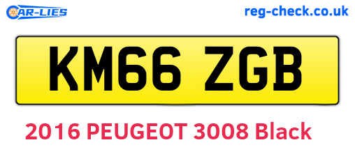 KM66ZGB are the vehicle registration plates.