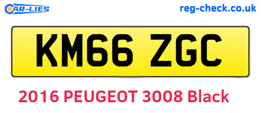 KM66ZGC are the vehicle registration plates.