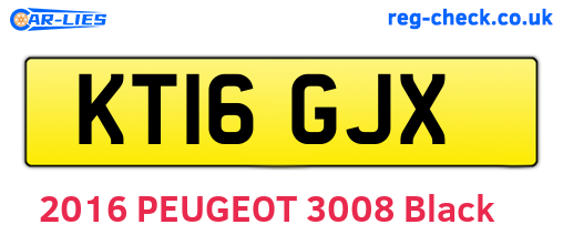 KT16GJX are the vehicle registration plates.