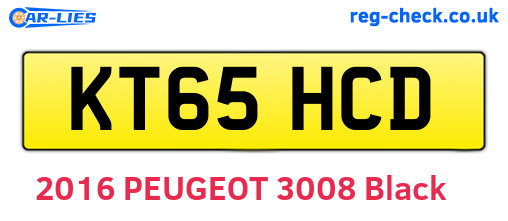 KT65HCD are the vehicle registration plates.