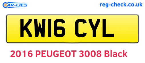 KW16CYL are the vehicle registration plates.