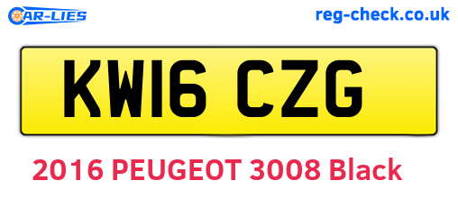 KW16CZG are the vehicle registration plates.