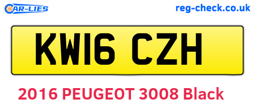 KW16CZH are the vehicle registration plates.