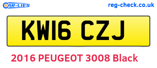 KW16CZJ are the vehicle registration plates.