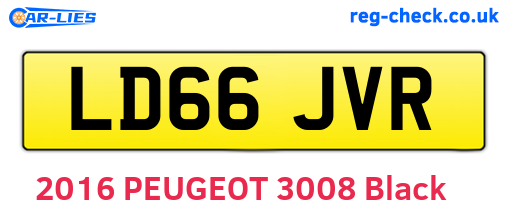 LD66JVR are the vehicle registration plates.