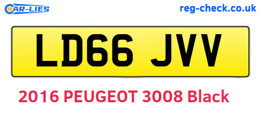 LD66JVV are the vehicle registration plates.