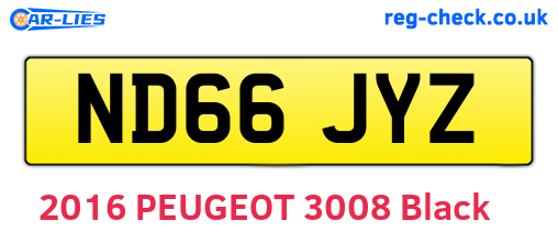 ND66JYZ are the vehicle registration plates.