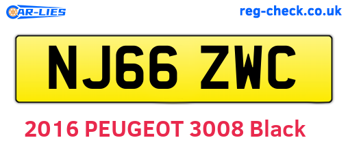 NJ66ZWC are the vehicle registration plates.
