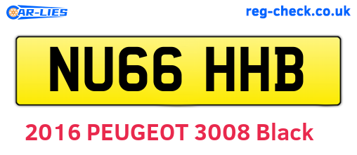 NU66HHB are the vehicle registration plates.