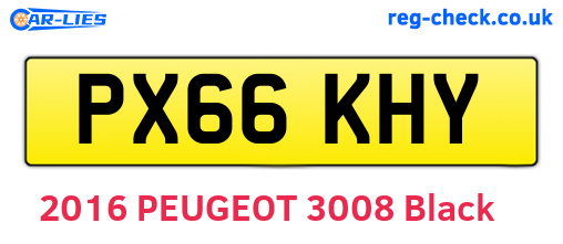 PX66KHY are the vehicle registration plates.