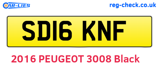SD16KNF are the vehicle registration plates.