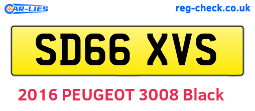 SD66XVS are the vehicle registration plates.