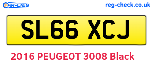 SL66XCJ are the vehicle registration plates.