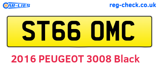 ST66OMC are the vehicle registration plates.