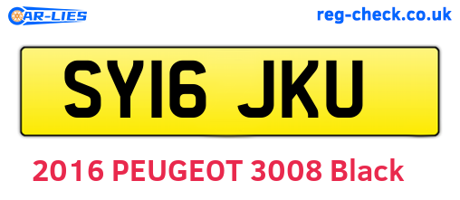 SY16JKU are the vehicle registration plates.