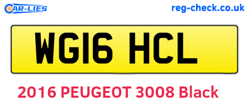 WG16HCL are the vehicle registration plates.