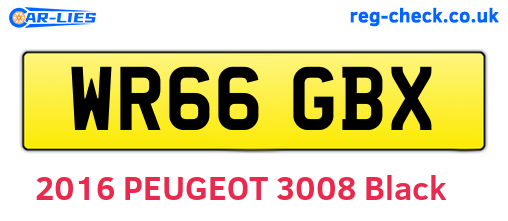 WR66GBX are the vehicle registration plates.