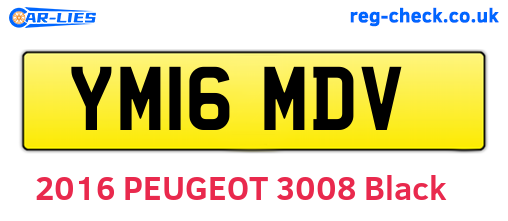 YM16MDV are the vehicle registration plates.