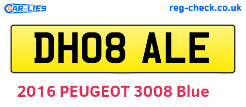 DH08ALE are the vehicle registration plates.