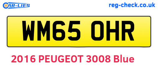 WM65OHR are the vehicle registration plates.