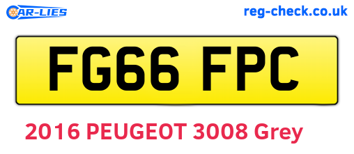 FG66FPC are the vehicle registration plates.