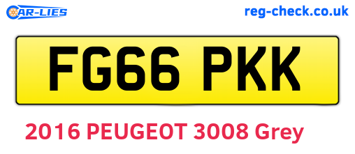 FG66PKK are the vehicle registration plates.