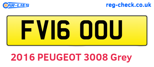 FV16OOU are the vehicle registration plates.
