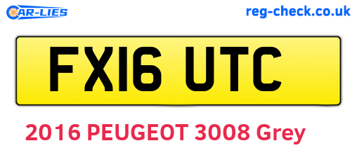 FX16UTC are the vehicle registration plates.