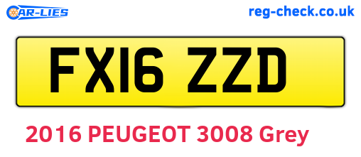 FX16ZZD are the vehicle registration plates.