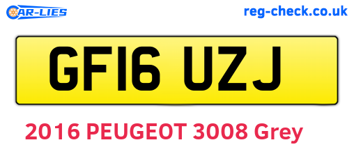 GF16UZJ are the vehicle registration plates.