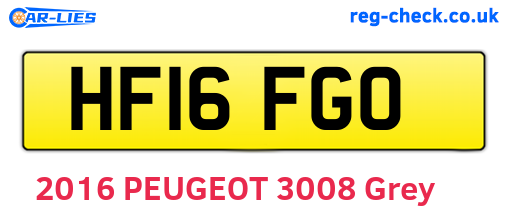 HF16FGO are the vehicle registration plates.
