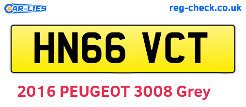HN66VCT are the vehicle registration plates.