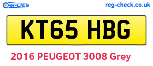 KT65HBG are the vehicle registration plates.