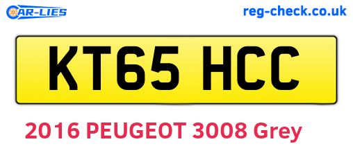 KT65HCC are the vehicle registration plates.