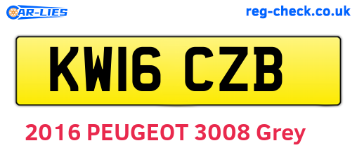 KW16CZB are the vehicle registration plates.