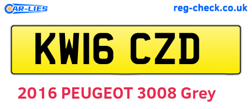 KW16CZD are the vehicle registration plates.