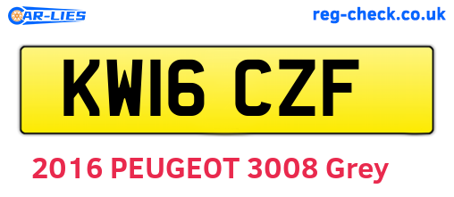 KW16CZF are the vehicle registration plates.