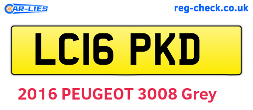 LC16PKD are the vehicle registration plates.
