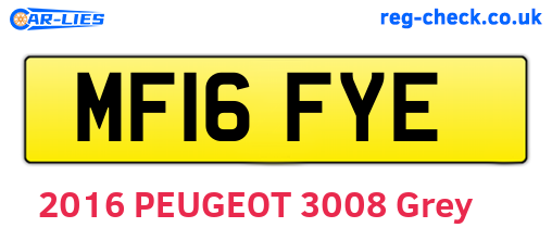 MF16FYE are the vehicle registration plates.