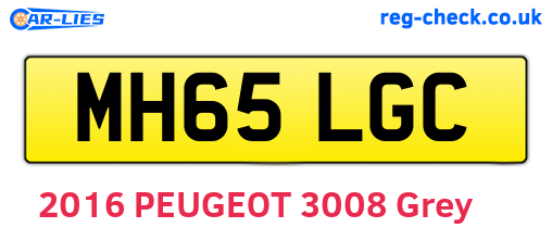 MH65LGC are the vehicle registration plates.