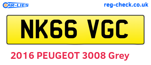 NK66VGC are the vehicle registration plates.