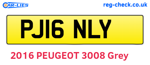 PJ16NLY are the vehicle registration plates.