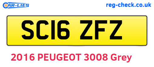 SC16ZFZ are the vehicle registration plates.