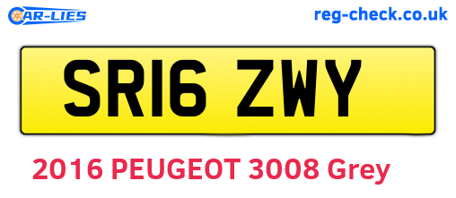 SR16ZWY are the vehicle registration plates.