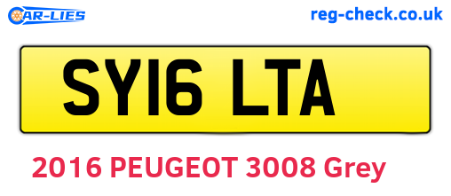 SY16LTA are the vehicle registration plates.