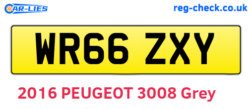 WR66ZXY are the vehicle registration plates.