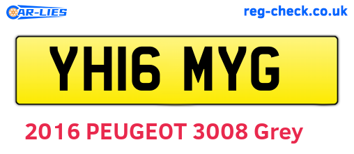 YH16MYG are the vehicle registration plates.