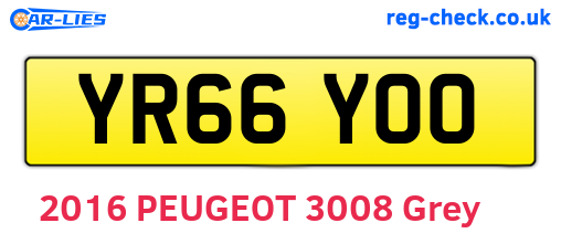 YR66YOO are the vehicle registration plates.