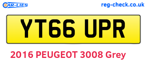 YT66UPR are the vehicle registration plates.
