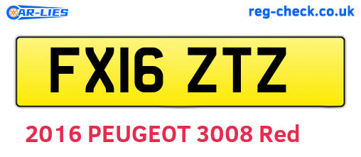 FX16ZTZ are the vehicle registration plates.